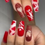 50 Gorgeous Valentine Acrylic Nail Ideas 16