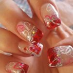 50 Gorgeous Valentine Acrylic Nail Ideas 25