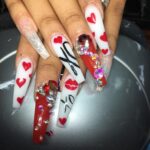 50 Gorgeous Valentine Acrylic Nail Ideas 30