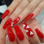 50 Gorgeous Valentine Acrylic Nail Ideas 36