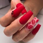 50 Gorgeous Valentine Acrylic Nail Ideas 37