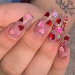 50 Gorgeous Valentine Acrylic Nail Ideas 38
