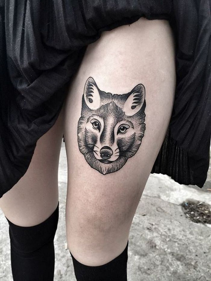 60 Beautiful Wolf Tattoos for Women Ideas 60