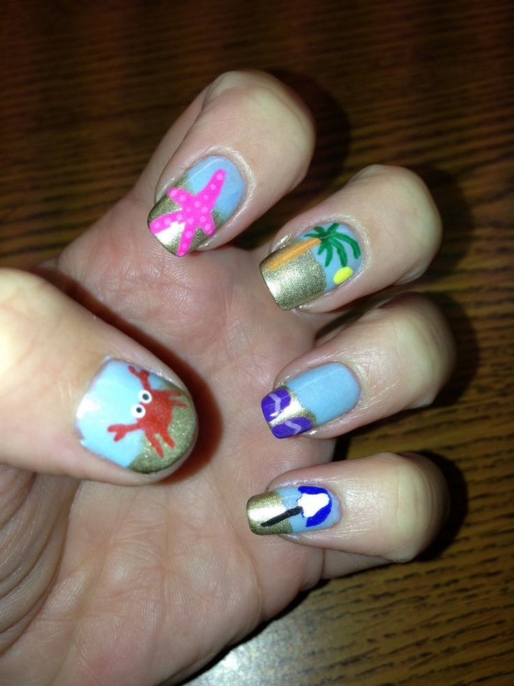 70 Simple Summer Vacation Nail Design Ideas 05