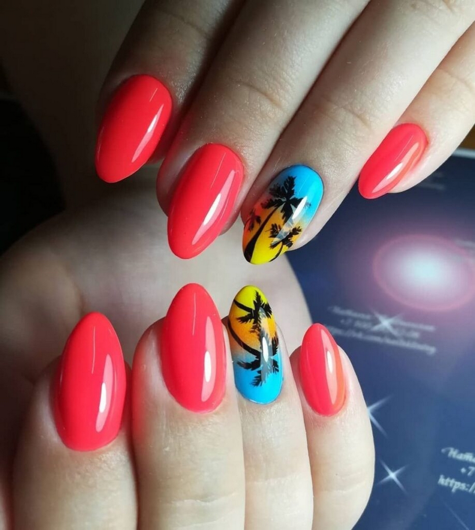 70 Simple Summer Vacation Nail Design Ideas 09