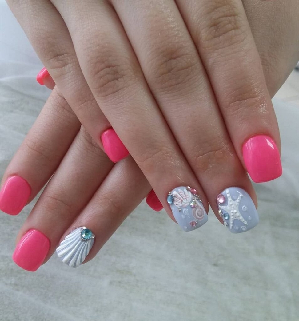 70 Simple Summer Vacation Nail Design Ideas 35