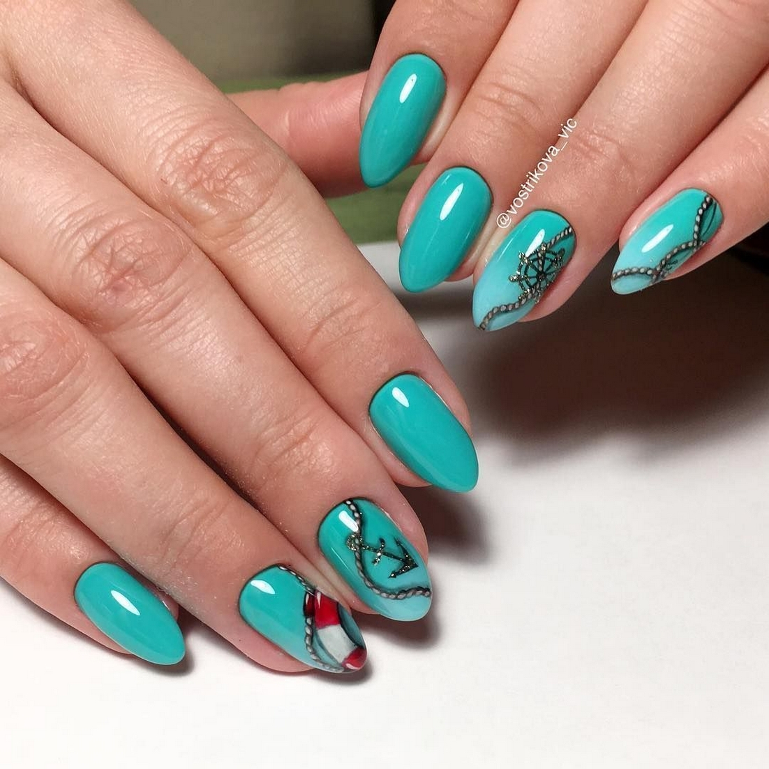 70 Simple Summer Vacation Nail Design Ideas 46