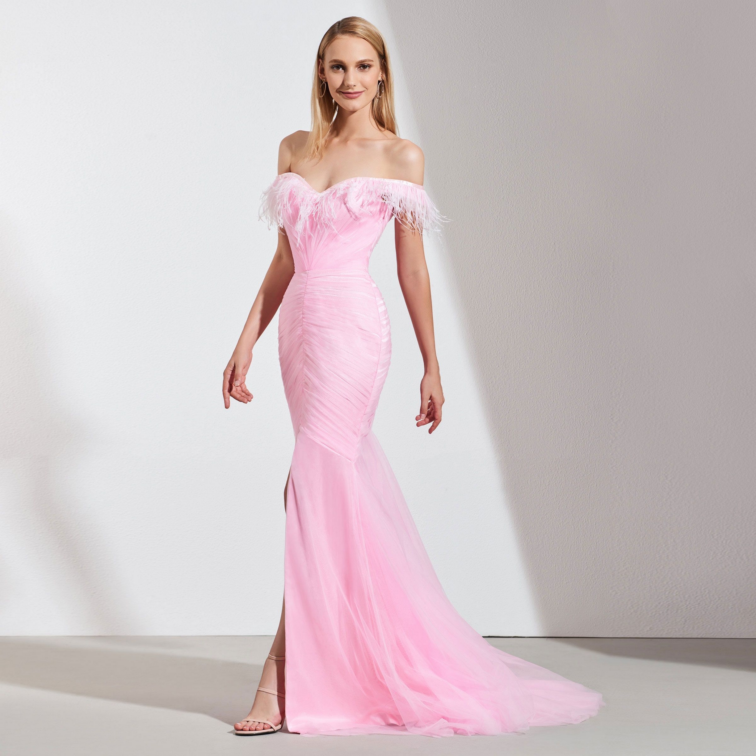 50 Adorable Pink Wedding Dresses for Romantic Celebration 10