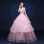 50 Adorable Pink Wedding Dresses for Romantic Celebration 11