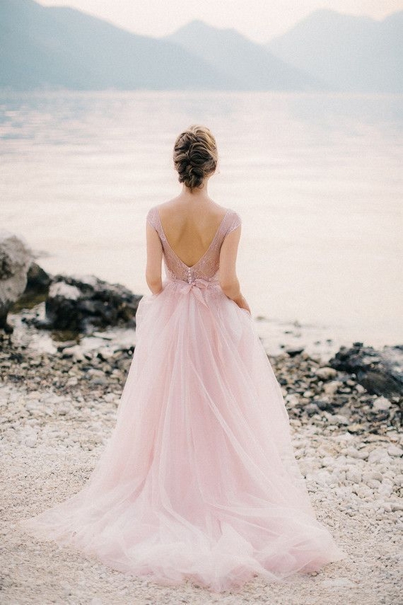 50 Adorable Pink Wedding Dresses for Romantic Celebration 14