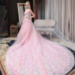 50 Adorable Pink Wedding Dresses for Romantic Celebration 18