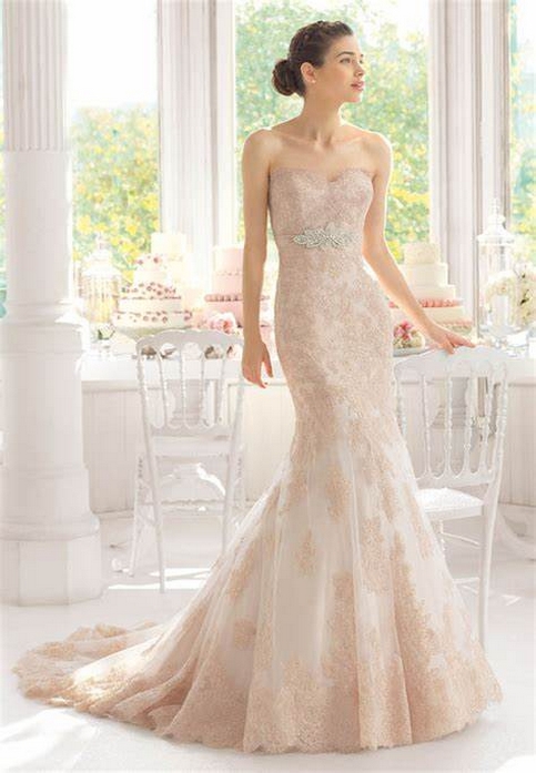 50 Adorable Pink Wedding Dresses for Romantic Celebration 32