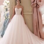 50 Adorable Pink Wedding Dresses for Romantic Celebration 43
