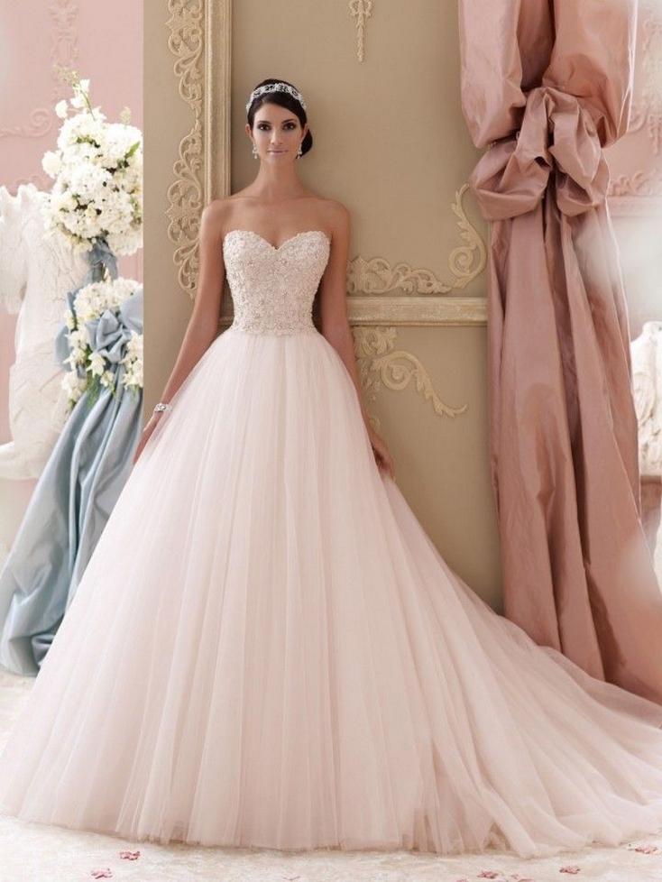50 Adorable Pink Wedding Dresses for Romantic Celebration 43