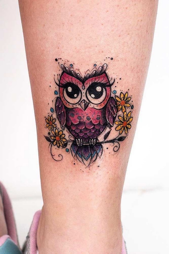 70 Cute Simple Owl Tattoos for Women 03
