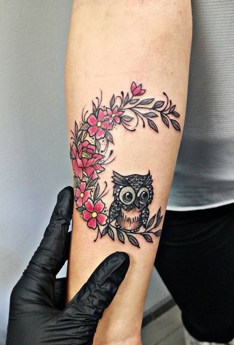 70 Cute Simple Owl Tattoos for Women 16
