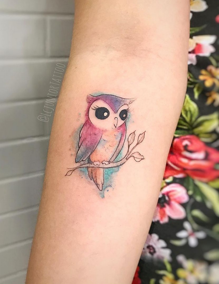 70 Cute Simple Owl Tattoos for Women 20