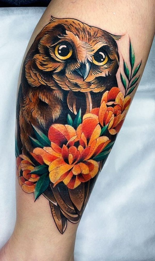 70 Cute Simple Owl Tattoos for Women 31