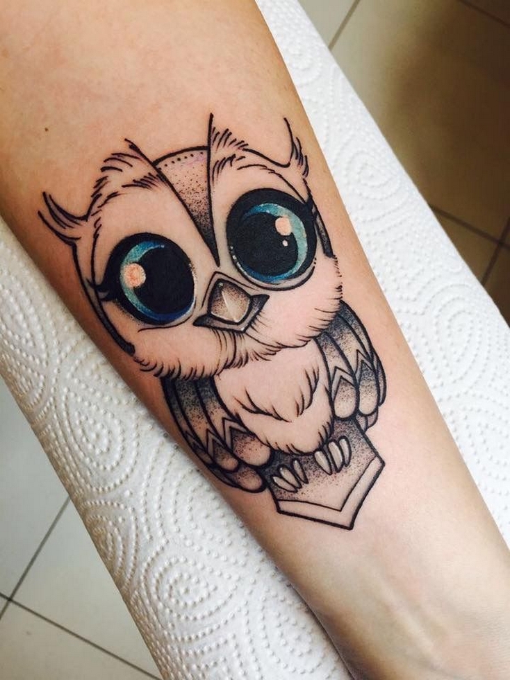 70 Cute Simple Owl Tattoos for Women 35