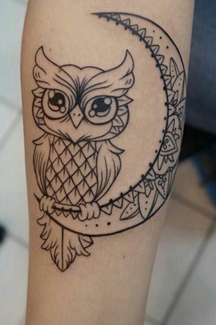 70 Cute Simple Owl Tattoos for Women 38