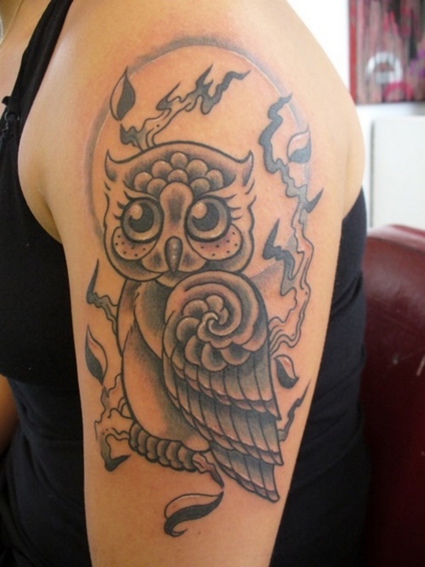70 Cute Simple Owl Tattoos for Women 43