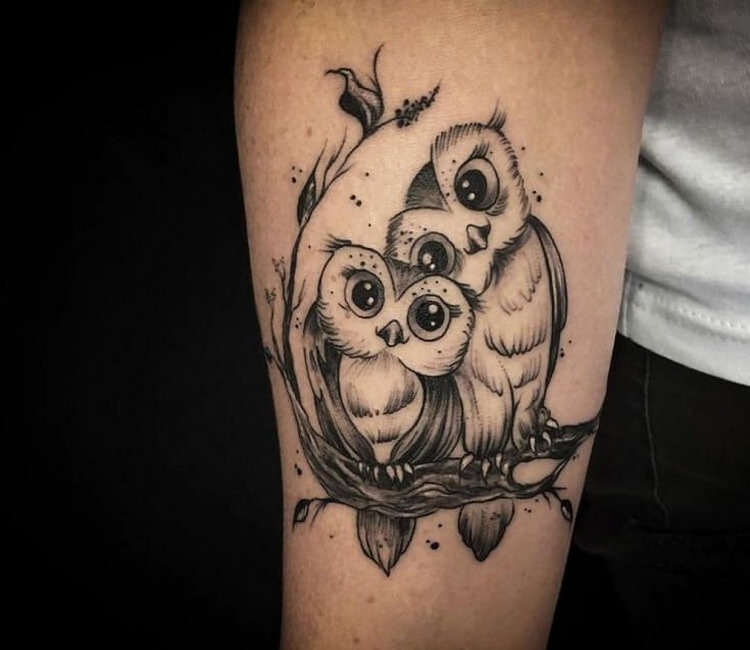70 Cute Simple Owl Tattoos for Women 50