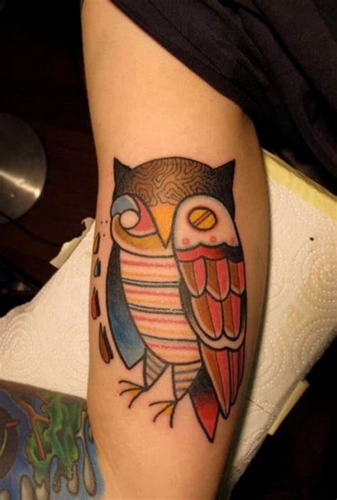 70 Cute Simple Owl Tattoos for Women 55
