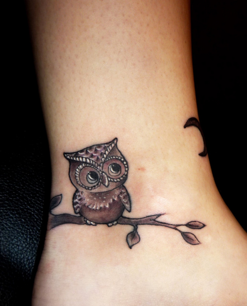 70 Cute Simple Owl Tattoos for Women 57