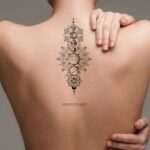 50 Geometric Sun and Moon Tattoo for Women Ideas 24