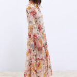 60 Elegant Chiffon Garden Floral Dress Ideas 15