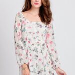 60 Elegant Chiffon Garden Floral Dress Ideas 21