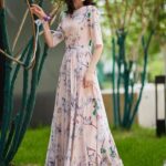 60 Elegant Chiffon Garden Floral Dress Ideas 26