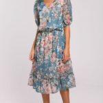 60 Elegant Chiffon Garden Floral Dress Ideas 57