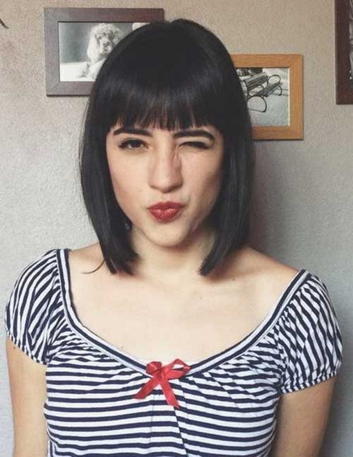 60 Most Beautiful Straight Haircuts Medium with Bangs Ideas 42