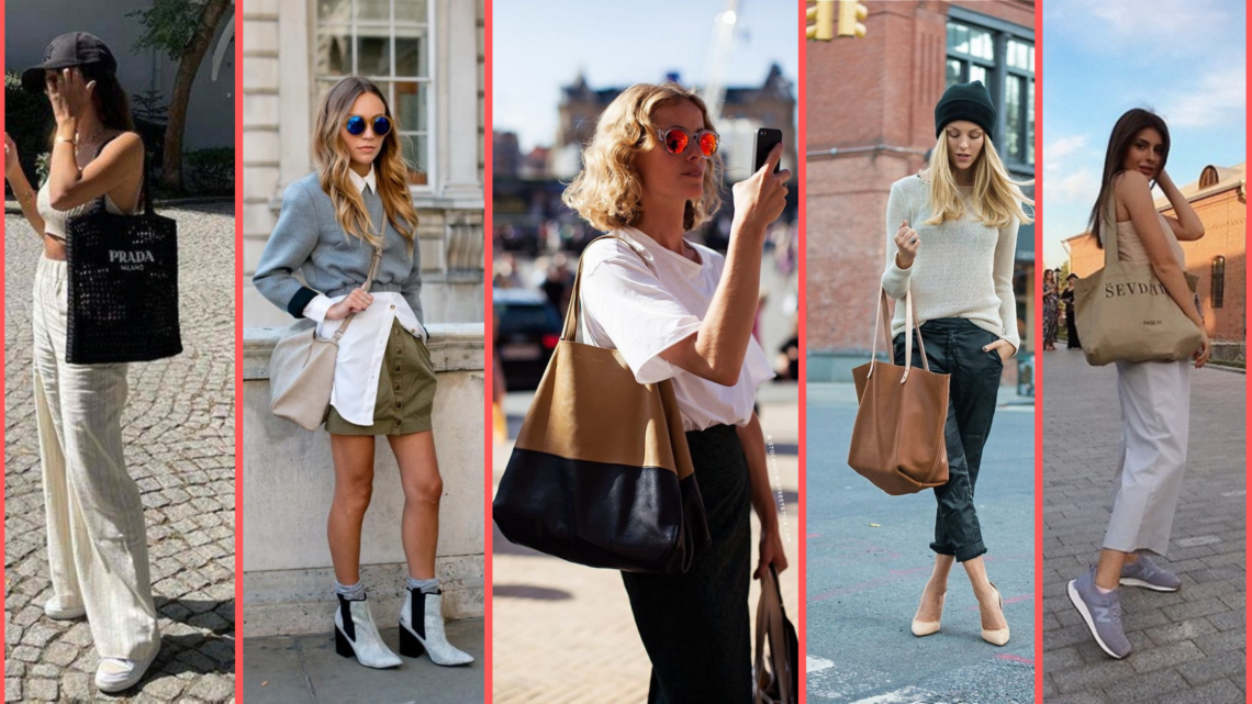 50 Beautiful Stylish Outfits with Tote Bags for Women Ideas