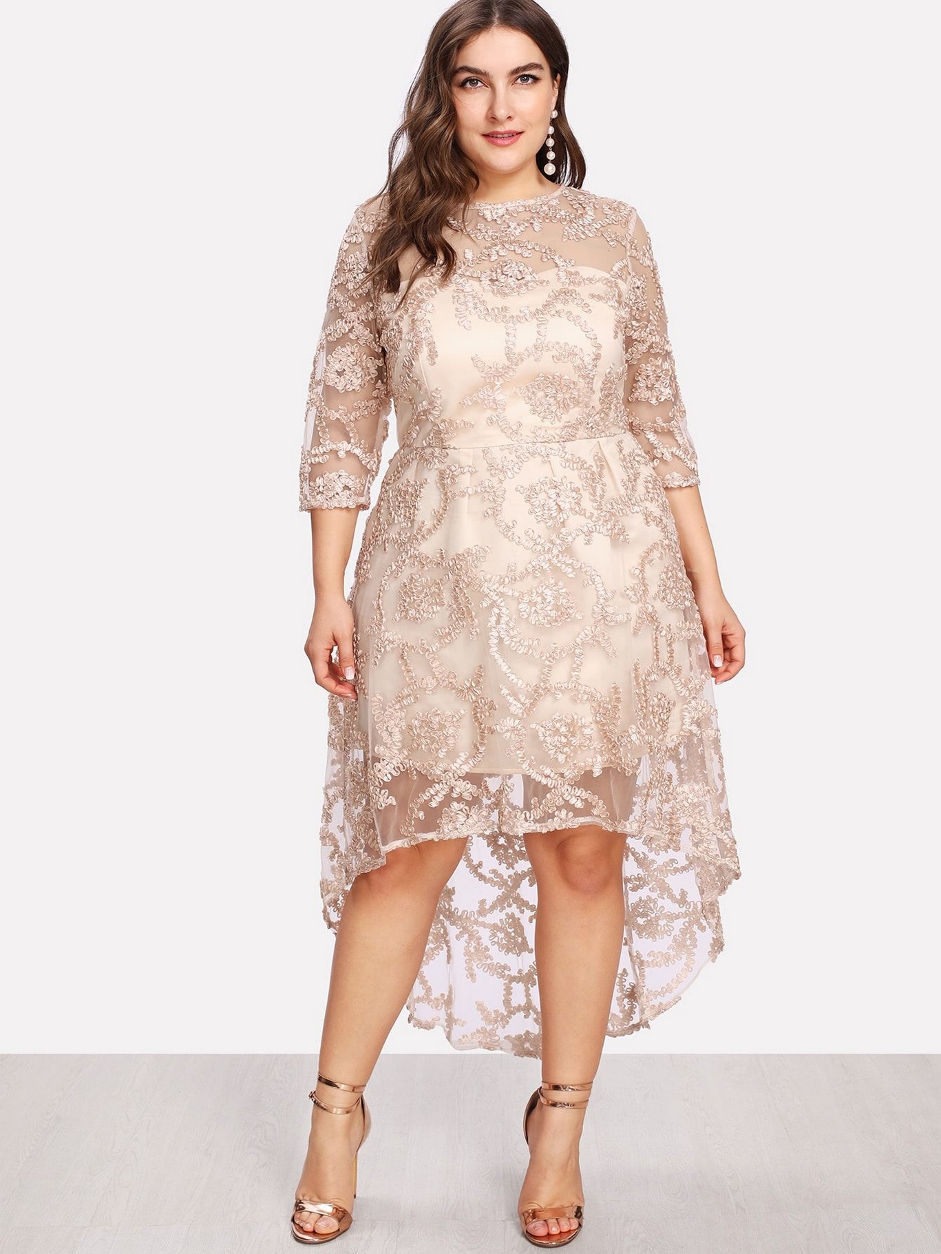 80 Plus Size Wedding Guest Dresses with Sleeves for Women Ideas 02