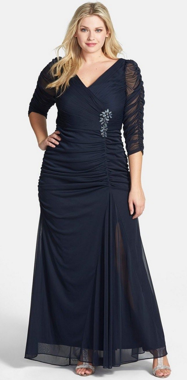80 Plus Size Wedding Guest Dresses with Sleeves for Women Ideas 08