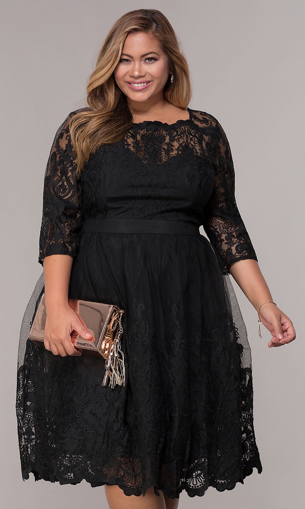 80 Plus Size Wedding Guest Dresses with Sleeves for Women Ideas 09