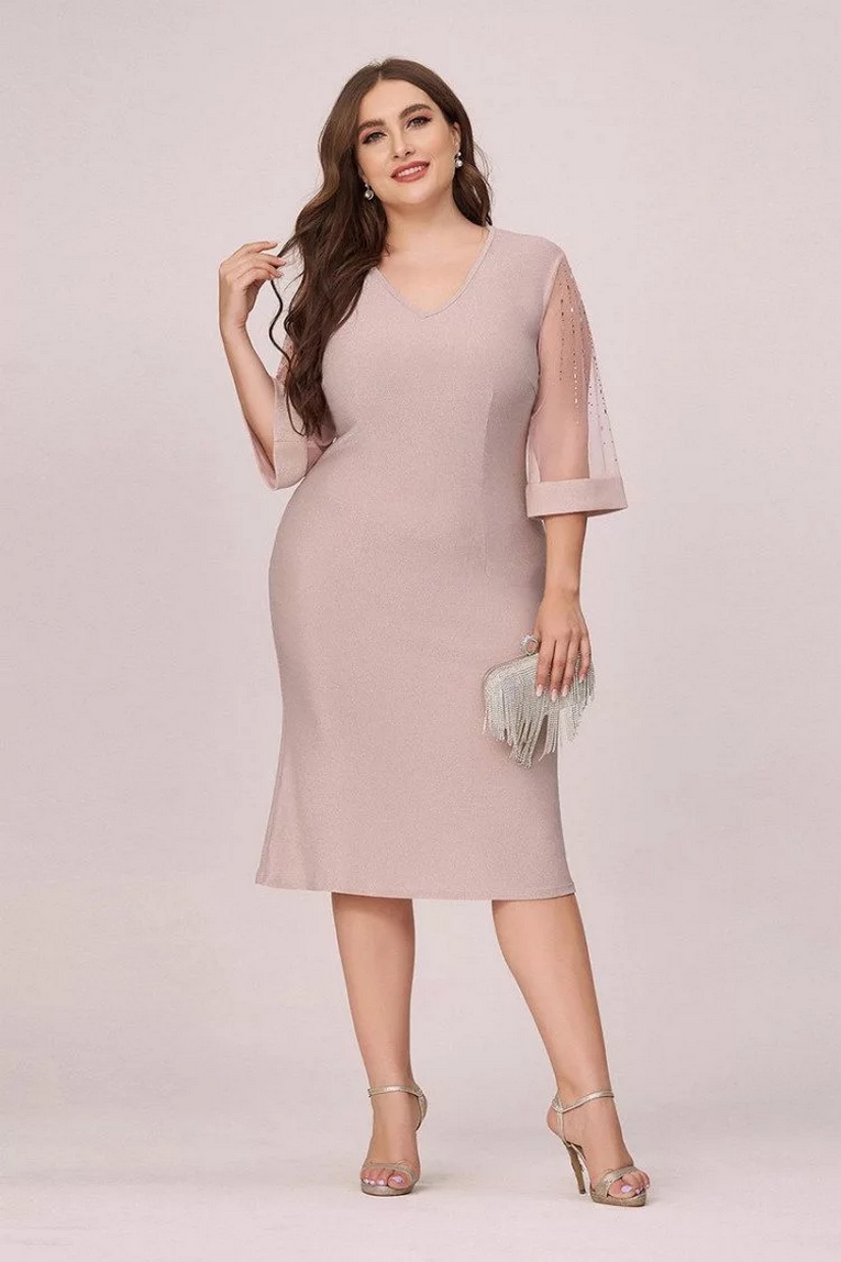 80 Plus Size Wedding Guest Dresses with Sleeves for Women Ideas 23