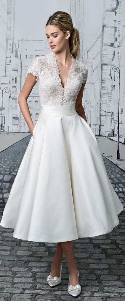 70 Vintage Style Short Wedding Dresses Ideas 12