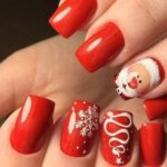 40 Beautiful Christmas Nail Design for Women Ideas 39