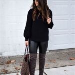 50 Elegant Fall Outfits with Leggings for Women Ideas 13