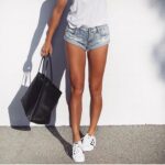 50 Cute Summer Outfits Shorts with Sneakers Would Yo Like 57