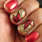 45 Easy and Simple Nail Designs Leaves Fall for Women Ideas 06