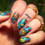 45 Easy and Simple Nail Designs Leaves Fall for Women Ideas 07