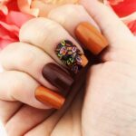 45 Easy and Simple Nail Designs Leaves Fall for Women Ideas 16