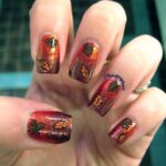 45 Easy and Simple Nail Designs Leaves Fall for Women Ideas 18