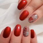 45 Easy and Simple Nail Designs Leaves Fall for Women Ideas 20