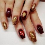 45 Easy and Simple Nail Designs Leaves Fall for Women Ideas 30