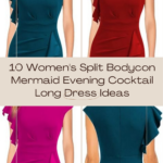 10 Womens Split Bodycon Mermaid Evening Cocktail Long Dress Ideas